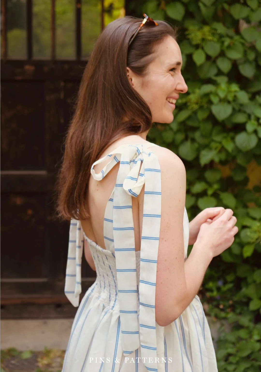 Maxikleid mit Trägern zum Binden - 1