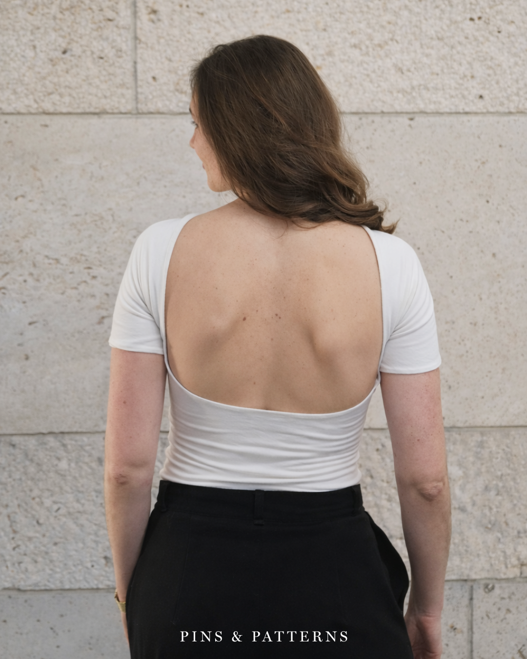 rückenfreies Top: Sleeves B | Back L