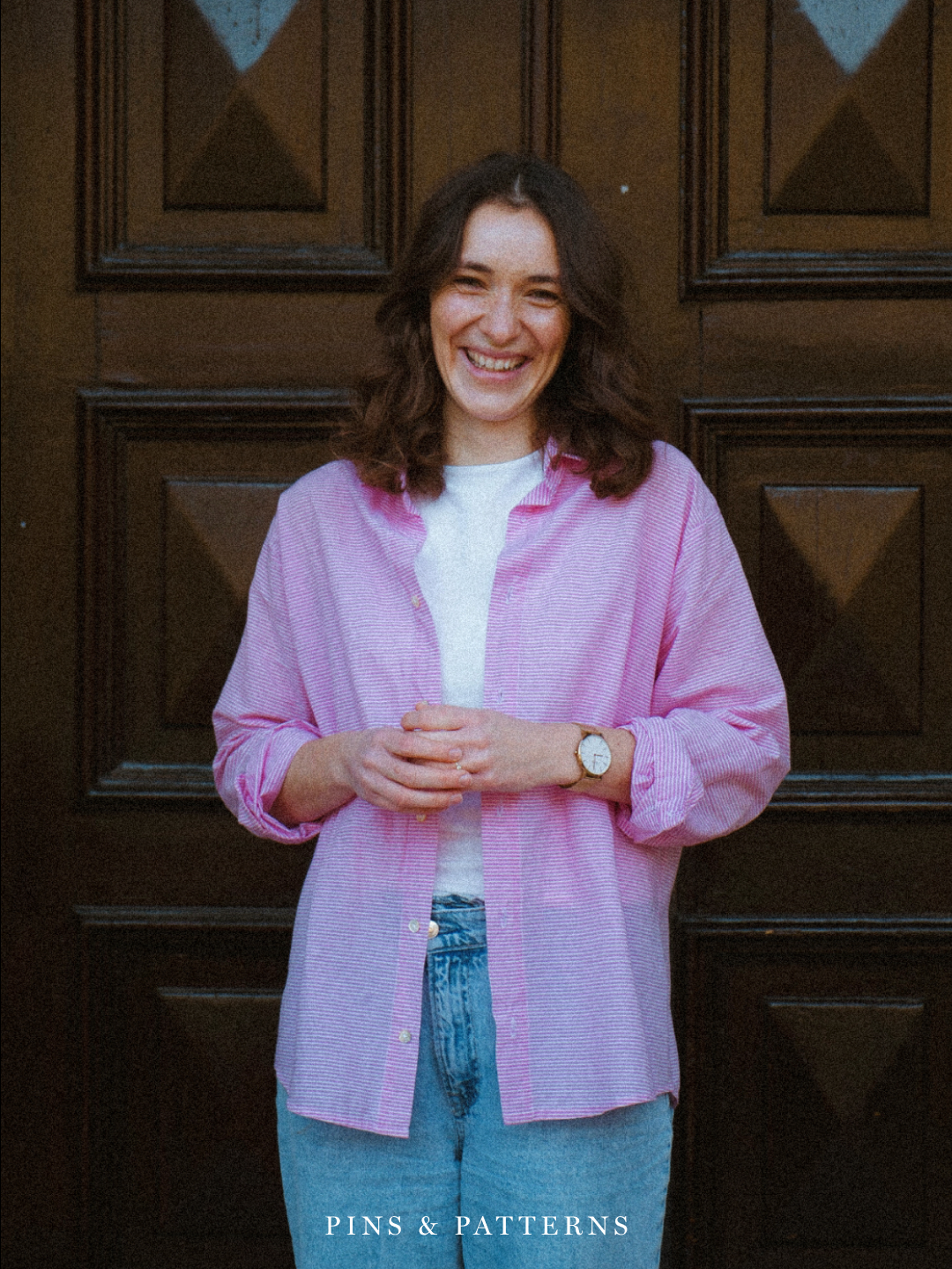 Pink weißes Hemd - Getragen - vorne