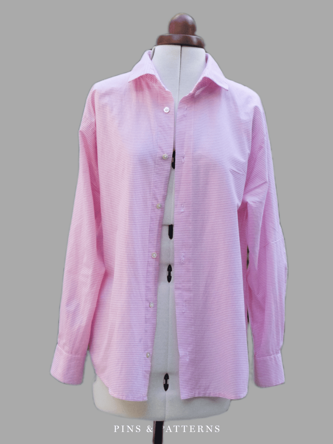 Pink weißes Hemd - Vorne