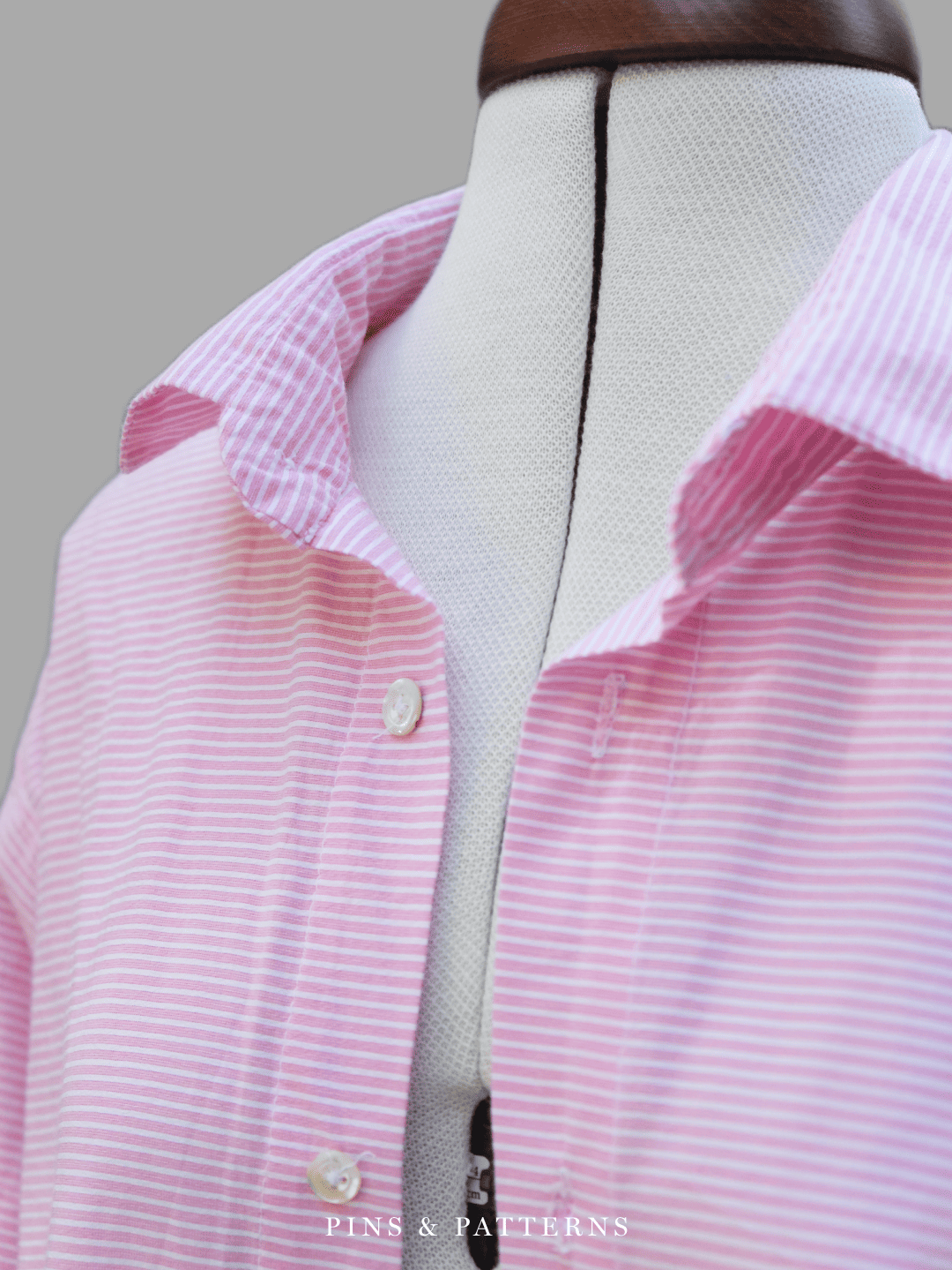 Pink weißes Hemd - Kragen