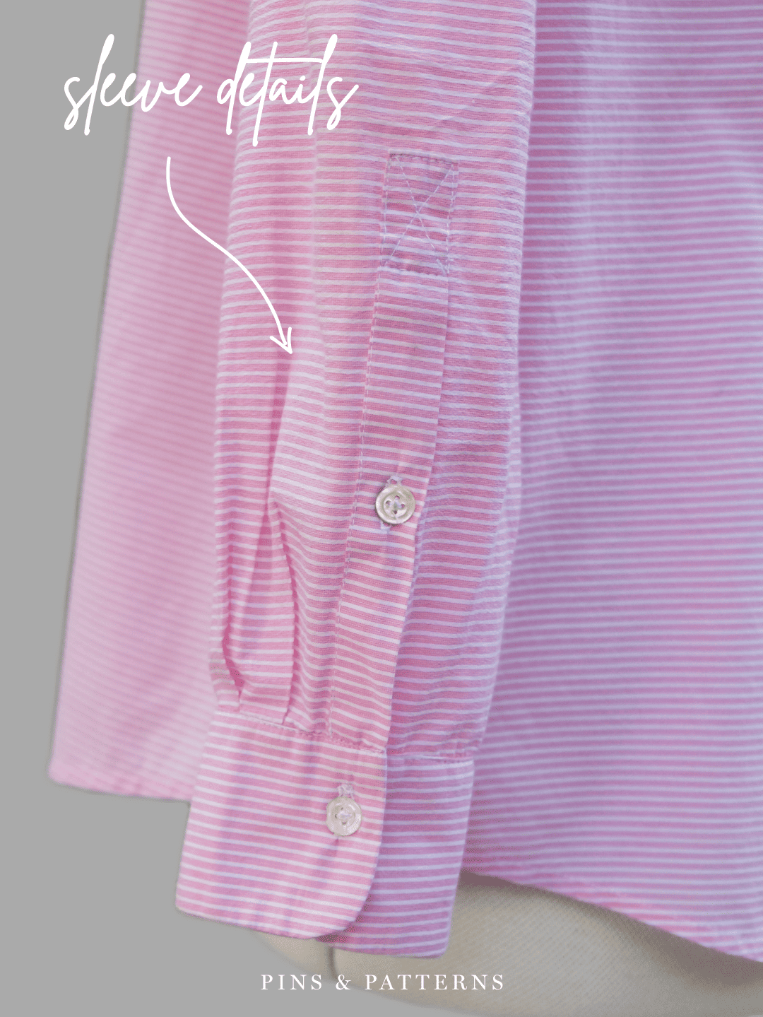 Pink weißes Hemd - Ärmel